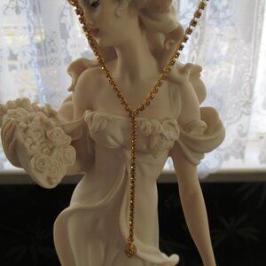 Vintage Crystal Y Fashion Necklace